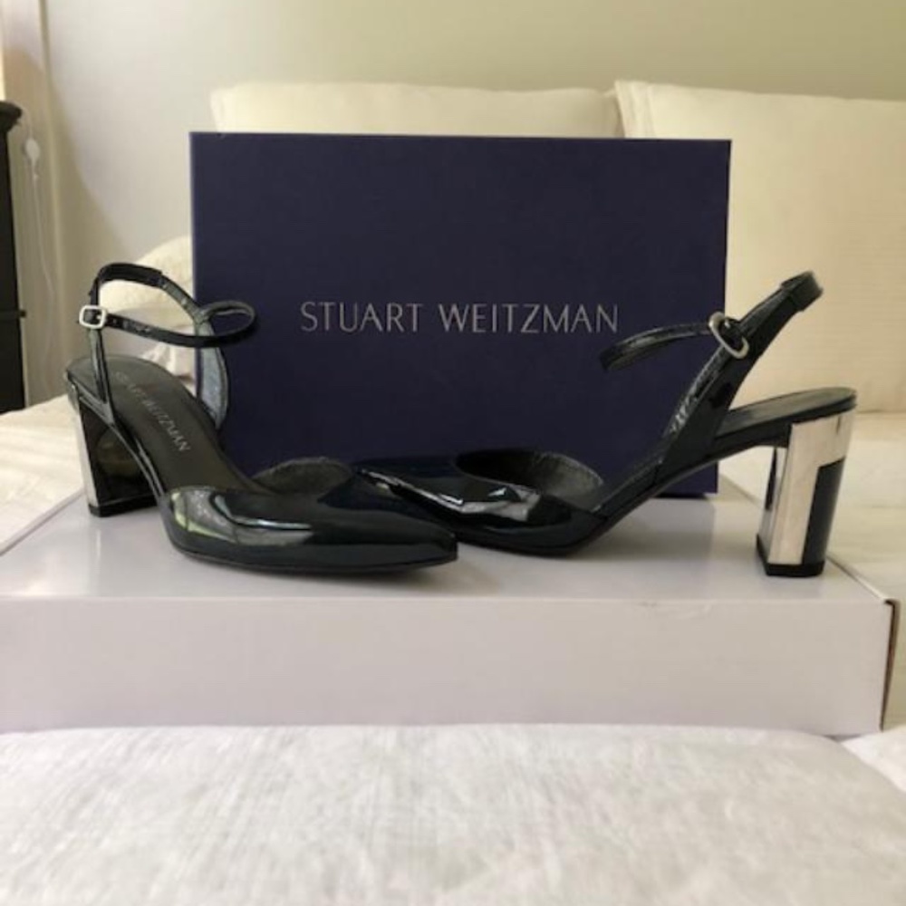 Stuart Weitzman Patent Leather Slingback